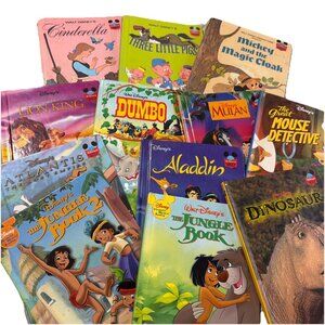 Walt Disney's Wonderful World Of Reading Lot Of 12 Books Vintage 1970’s-2000’s